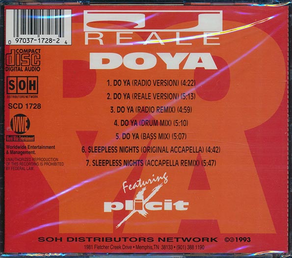 J Reale - Do Ya/Sleepness Nights (CD)