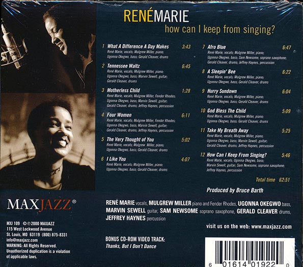 Rene Marie - How Can I Keep From Singing? (CD)