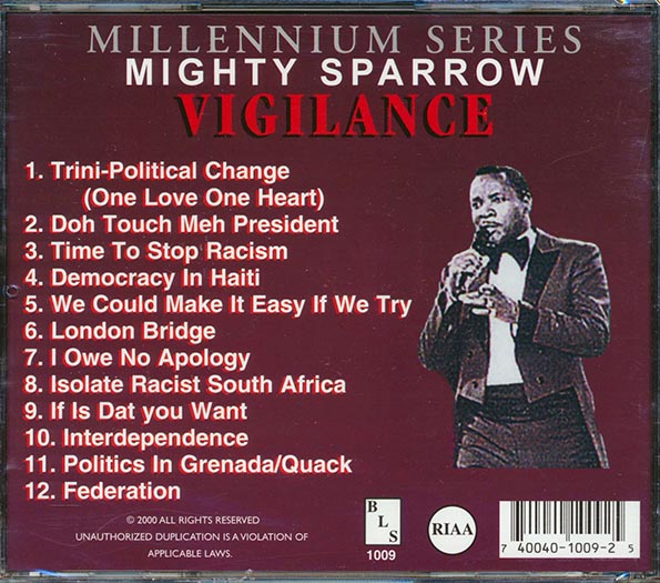 Mighty Sparrow - Vigilance: Millennium Series (CD)