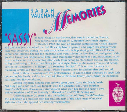 Sarah Vaughan - Memories (66 tracks) (CD)