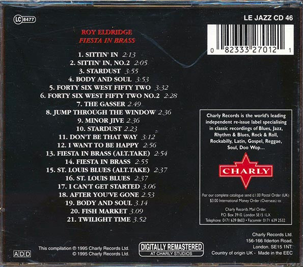 Roy Eldridge - Fiesta In Brass (CD)