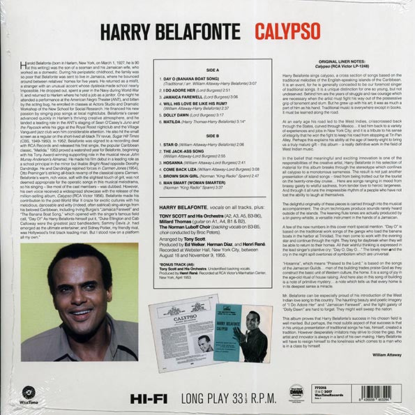 Harry Belafonte - Calypso (+bonus track) (ltd. ed.) (180g) - PureSound Records