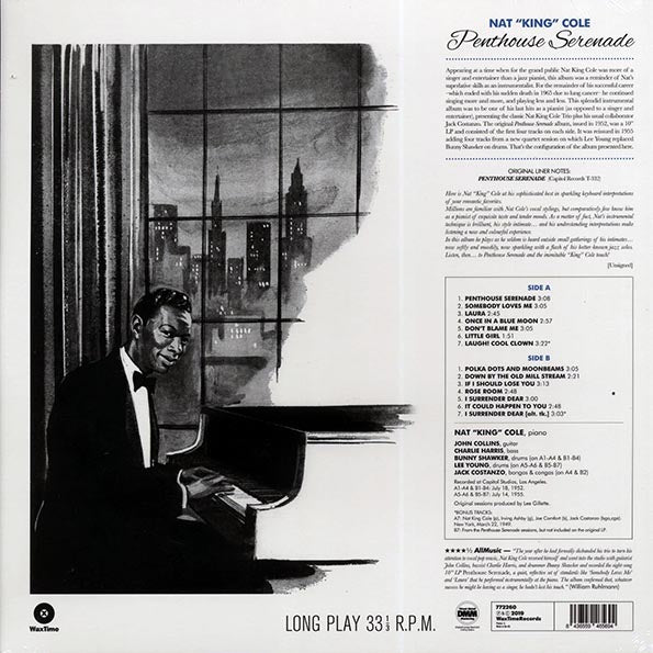 Nat King Cole - Penthouse Serenade: Nat King Cole At The Piano (+2 bonus tracks) (ltd. ed.) (180g) (LP) - PureSound Records
