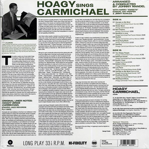 Hoagy Carmichael - Hoagy Sings Carmichael (+4 bonus tracks) (ltd. ed.) (LP) - PureSound Records