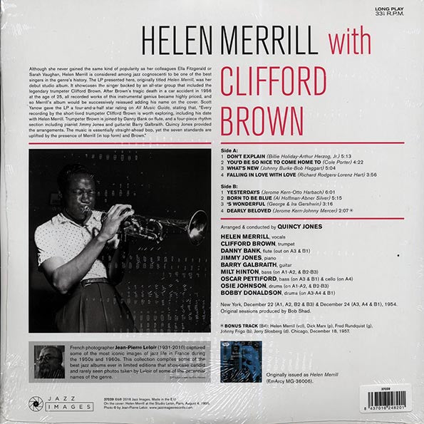 Helen Merrill, Clifford Brown - Helen Merrill With Clifford Brown (+bonus track) (ltd. ed.) (LP) - PureSound Records
