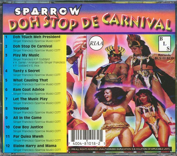 Sparrow - Doh Stop De Carnival (CD)