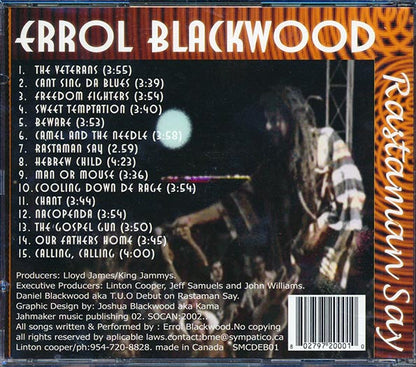 Errol Blackwood - Rastaman Say (CD)