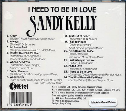 Sandy Kelly - I Need To Be In Love (CD)