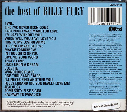 Billy Fury - The Best Of Billy Fury (CD)