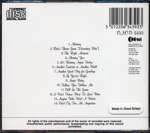 Barbara Dickson - The Love Songs (CD)