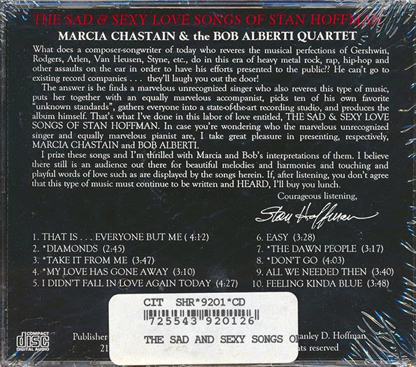 Marcia Chastain & Bob Alberti Quartet - The Sad & Sexy Love Songs Of Stan Hoffman (CD)