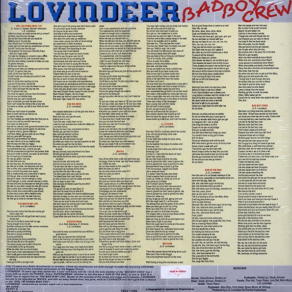 Lovindeer - Bad Boy Crew (Jamaica press) (LP) - PureSound Records