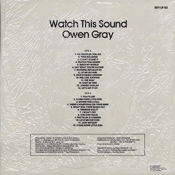 Owen Gray - Watch This Sound (UK press) (LP) - PureSound Records