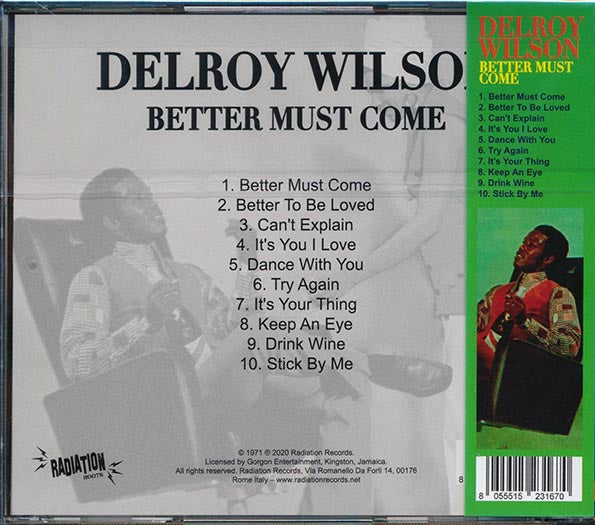 Delroy Wilson - Better Must Come (CD)