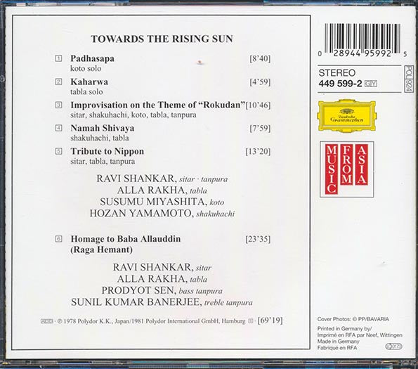 Ravi Shankar, Various - Towards The Rising Sun (CD)