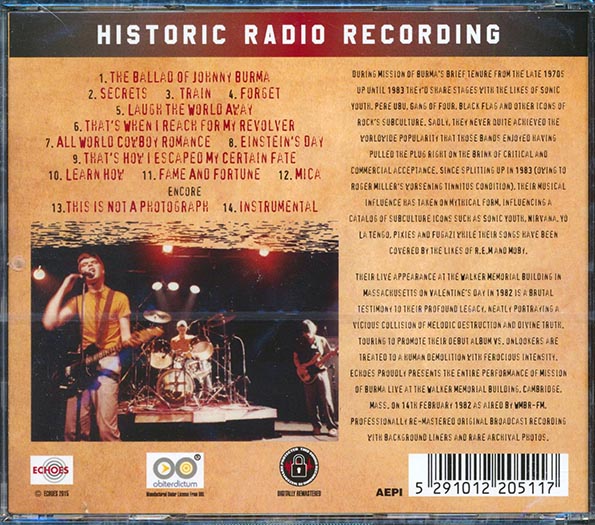 Mission Of Burma - Live At MIT, 1982 (incl. 8-page booklet) (CD)