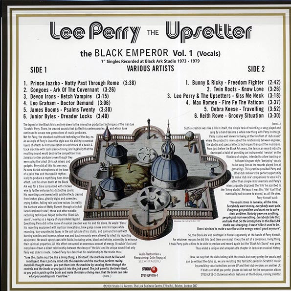 Lee Perry - Lee Perry The Black Emperor Volume 1: 7" Singles Recorded At Black Ark Studio (7", LP) - PureSound Records