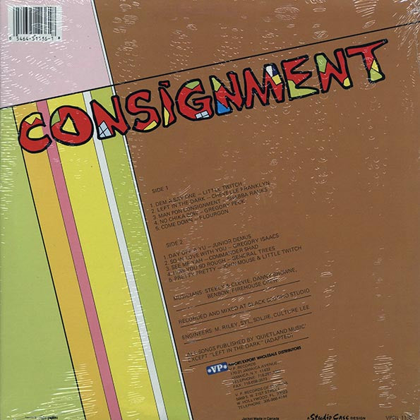 Shabba Ranks, Gregory Isaacs, Gregory Peck, Jr. Demus, Etc. - Consignment Dancehall Mix (rhythm: "Up Park Camp / Get In The Groove") (LP)