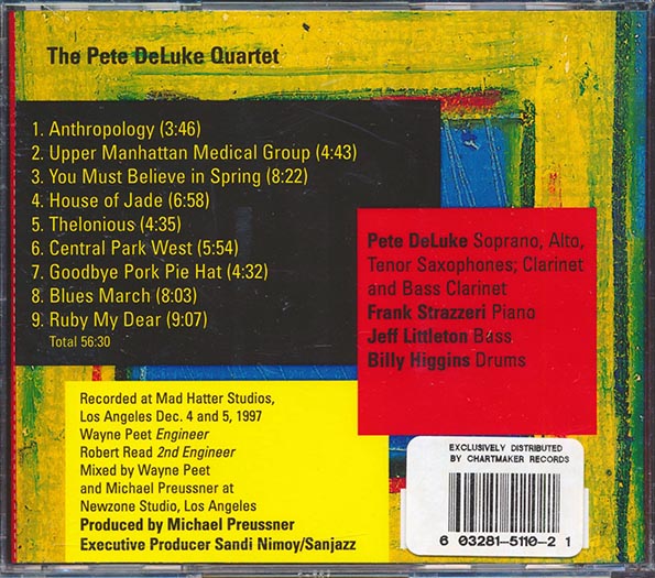 Pete DeLuke Quartet - Timeless (CD)