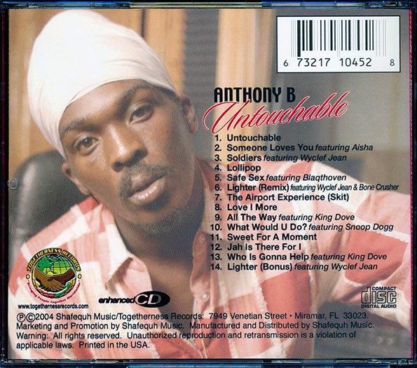 Anthony B - Untouchable (CD)