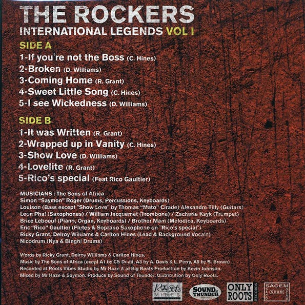 Delroy Williams, Carlton Tetrack Hines, Ricky Grant - The Rockers International Legends Showcase Volume 1 (LP) - PureSound Records