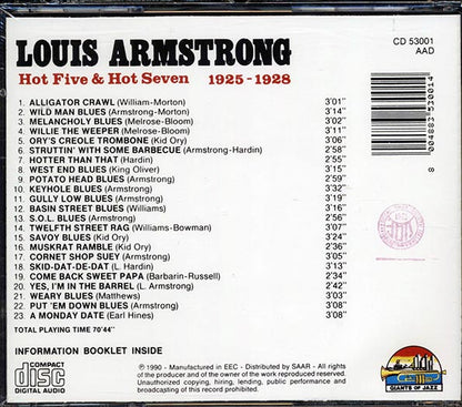 Louis Armstrong - Hot Five & Hot Seven 1925-1928 (CD)