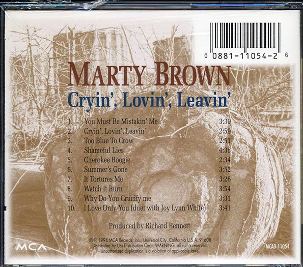 Marty Brown - Cryin' Lovin' Leavin' (CD)