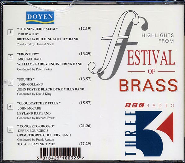 Britannia Building Society Band, Black Dyke Mills Band, Etc. - Festival Of Brass 1991 (CD)