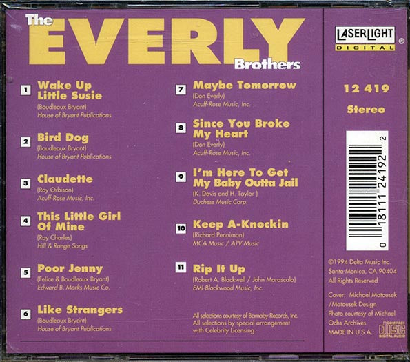 The Everly Brothers - Wake Up Little Sister (CD)