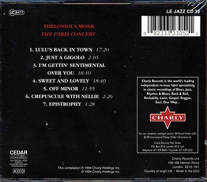 Thelonious Monk - The Paris Concert (CD)