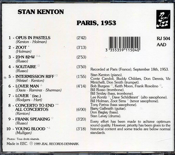 Stan Kenton - Paris 1953 (CD)