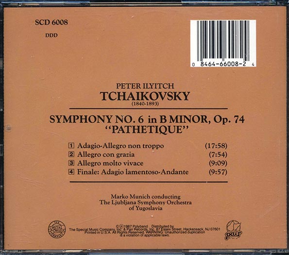 Tchaikovsky - Symphony No. 6: Pathetique (CD)