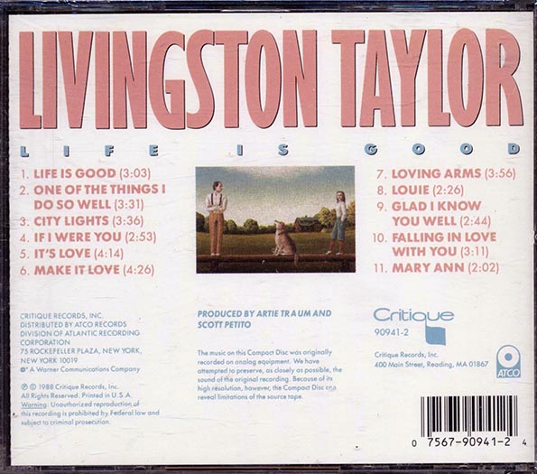 Livingston Taylor - Life Is Good (CD)