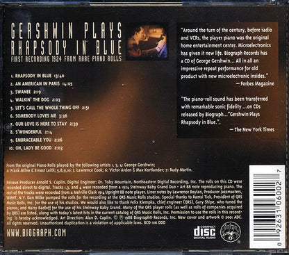 George Gershwin - Gershwin Plays Rhapsody In Blue: First Recording 1924 From Rare Piano Rolls (CD)
