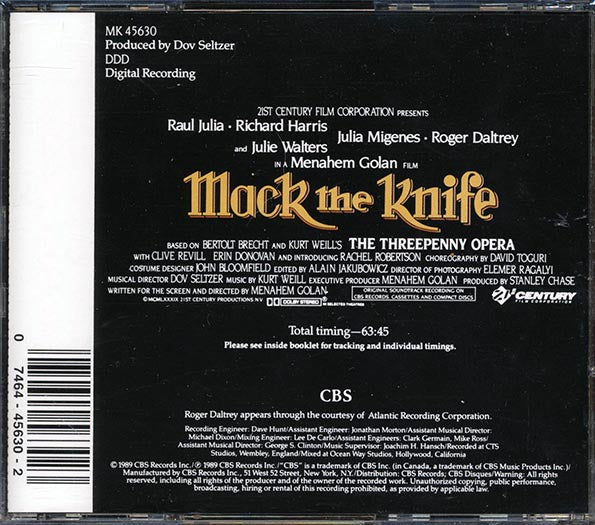 Various - Mack The Knife Original Soundtrack Recording (CD)
