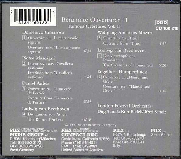 Various - Beruhmte Ouverturen II (CD)