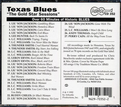Lil' Son Jackson, LC Williams, Thunder Smith, Etc. - Texas Blues: Bill Quinn's Gold Star Recordings (CD)