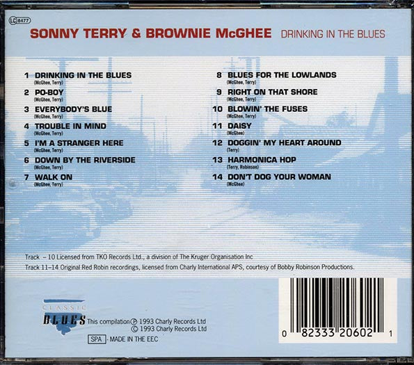 Sonny Terry, Brownie McGhee - Drinking In The Blues (CD)