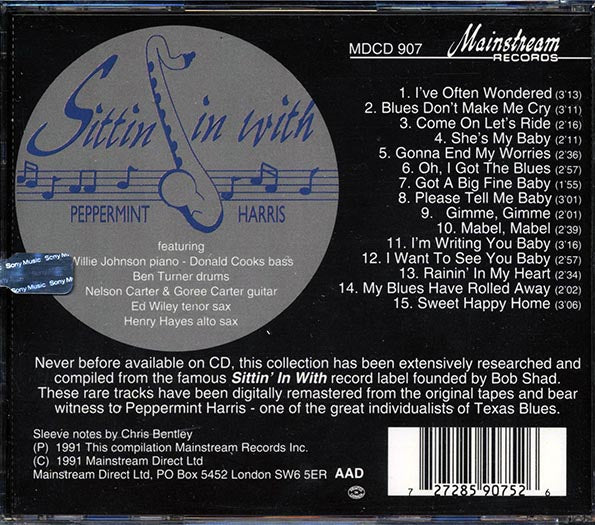 Peppermint Harris - Sittin' In With Peppermint Harris (CD)