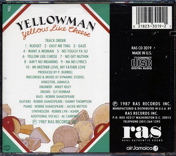 Yellowman - Yellow Like Cheese (CD)