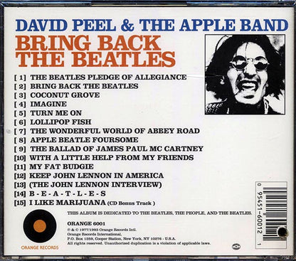 David Peel & The Apple Band - Bring Back The Beatles (CD)