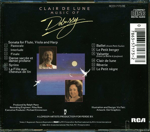 James Galway, Marisa Robles, Calire De Lune - Clair De Lune: Music Of Debussy (CD)