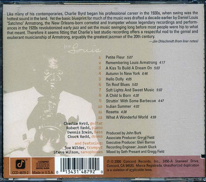 Charlie Byrd - For Louis (CD)