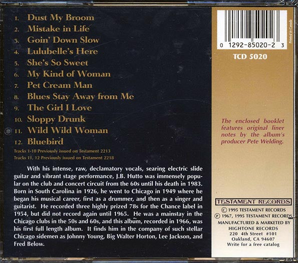 JB Hutto & The New Hawks - Masters Of Modern Blues (CD)