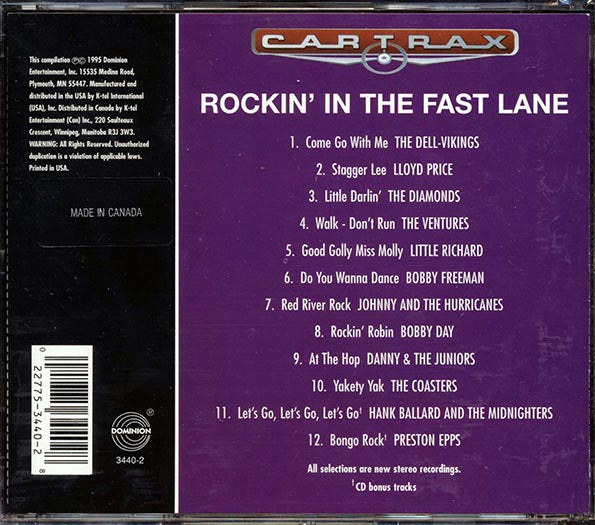 Lloyd Price, The Dell-Vikings, The Ventures, Etc. - Car Trax: Rockin' In The Fast Lane (CD)