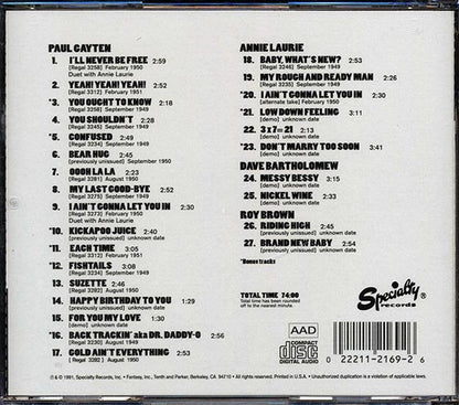 Paul Gayten, Annie Laurie, Dave Bartholomew, Roy Brown - Regal Records In New Orleans (CD)