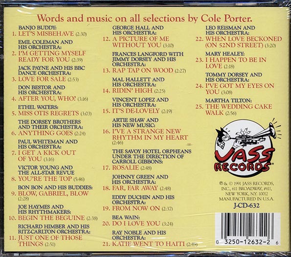 Banjo Buddy, The Dorsey Brothers, Paul Whiteman, Etc. - A Cole Porter Collection (CD)