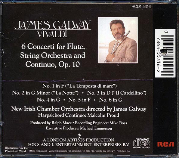 James Galway, Vivaldi - 6 Concerti, Op. 10 (CD)