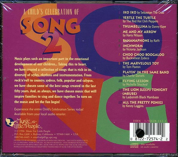 Sebastian The Crab, Red Hot Chili Peppers, Charlie Daniels Band, Etc. - A Child's Celebration Of Song 2 (CD)
