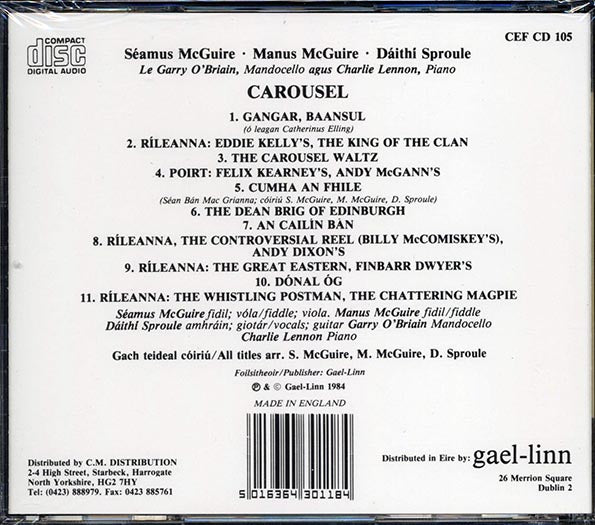Seamus McGuire, Manus McGuire, Daithi Sproule - Carousel (CD)